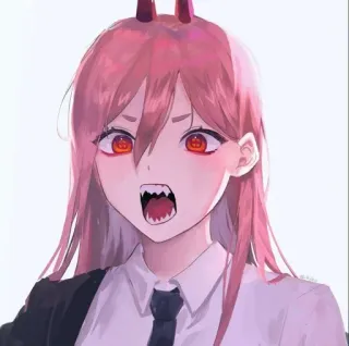 ☄ a07d6aa7 Power Chainsaw Man Аниме, Манга, Мультфильм, Сила, Человек-бензопила telegram sticker