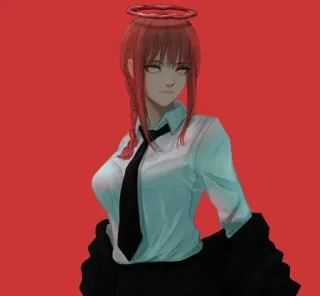 ☄ a1d6c59a Makima Chainsaw Man Аниме, Манга, Человек-бензопила, Макима telegram sticker