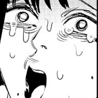 😨 0ef06a07 ansiedad, angustia, miedo, manga, estrés, llanto, lágrimas telegram sticker