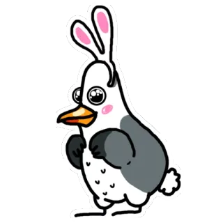 🐰 6af1044f ไก่, กระต่าย, สัตว์, การ์ตูน, อีสเตอร์, น่ารัก telegram sticker