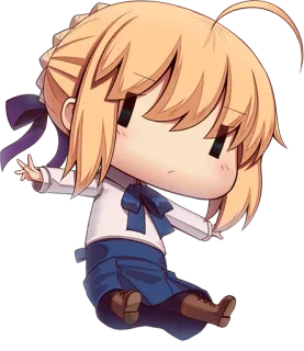 😶 49405f40 Saber Fate/stay night Anime, Chibi, Dibujos animados, Saber, Fate Stay Night telegram sticker