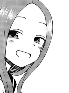 😏 e0dbff69 Takagi Karakai Jōzu no Takagi-san Anime, Manga, Takagi, Personaje, Sonrisa, Chica telegram sticker