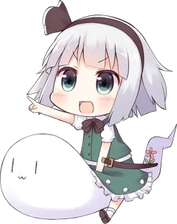 😃 09cececb Anime, Chibi, Süß, Geist, Mädchen, Cartoon telegram sticker