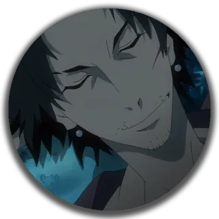 😑 8c18e0d5 อนิเมะ, ผู้ชาย, ยิ้ม, ตัวละคร telegram sticker