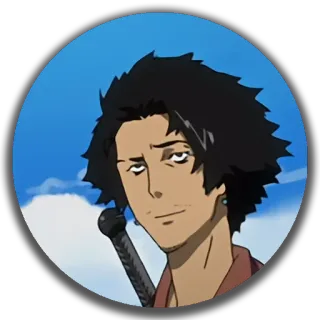🙂 f3015729 Mugen Samurai Champloo อนิเมะ, ซามูไร, ดาบ, มูเก็น, ซามูไร แชมพลู, ตัวละคร telegram sticker