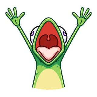 😲 c058b6e6 ếch, hoạt hình, niềm vui, hào hứng, hạnh phúc, lễ kỷ niệm, động vật, vui nhộn telegram sticker