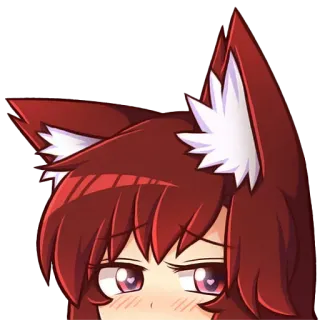 😳 51c2985b Anime, Garota Raposa, Orelhas de Gato, Desenho animado, Bonito, Adesivo telegram sticker