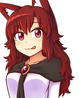 😋 79048538 Anime, Mangá, Fofo, Garota gato, Cabelo ruivo, Feminino telegram sticker