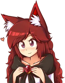 😳 e495e5d2 Garota anime, Desenho animado, Fofo, Orelhas de raposa, Cabelo ruivo, Anime telegram sticker