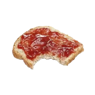 🍞 16dd8559 eten, brood, jam, toast, ontbijt, sandwich telegram sticker