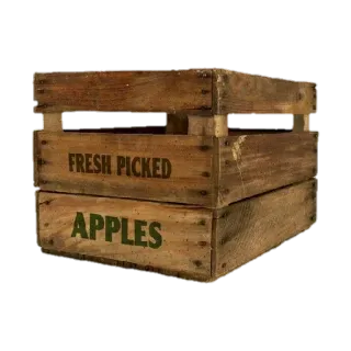 📦 45c45425 FRESH PICKED APPLES appels, vers, geplukt, krat, fruit, eten telegram sticker