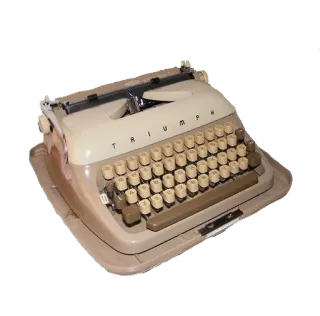 🌟 76b08bb3 TRIUMPH Typemachine, Vintage, Kantoor, Technologie, Schrijven, Antiek telegram sticker