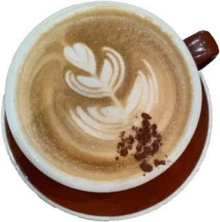 ☕️ 76cad53c koffie, latte, drank, cafeïne, kunst, eten telegram sticker