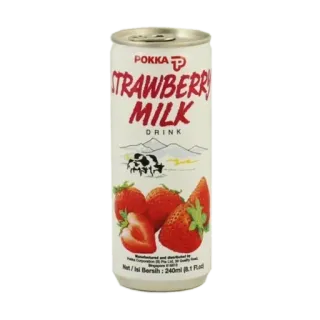 🔑 808a7837 STRAWBERRY MILK DRINK aardbei, melk, drank, Pokka, drank, zuivel telegram sticker