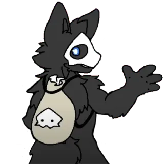 🖤 532720fe Furry, Anthro, Sinh vật, Latex, Quái vật telegram sticker