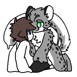 🖤 8601ddd0 Furry, Anthro, Changed, Cao su, Biến đổi telegram sticker