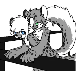 🖤 b9b19fe9 động vật, lông lá, nhân vật, anthro, hoạt hình telegram sticker