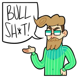 🤬 1953103d BULL
SH*T! beleidigend, Slang, Ausdruck, Fluch, Cartoon, Ärgernis telegram sticker