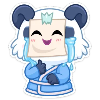 👍 fa2b5fca panda, cute, kawaii, crying, thumbs up, happy telegram sticker