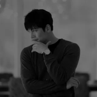 🥀 c4cb6fd0 남자, 인물 사진, 흑백, 생각에 잠긴, 사려 깊은 telegram sticker