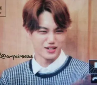 🔵 09fde40d @rempakminseok osoba, mężczyzna, portret, koreański, uśmiech, sweter telegram sticker