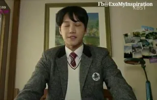 🔵 0e7a4b89 FB@ExoMyInspiration KBS1 koreański, mężczyzna, student, azjata, osoba telegram sticker