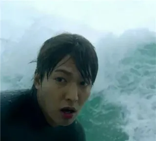 🌊 98ff0c76 океан, волна, человек, сёрфинг, вода whatsapp sticker