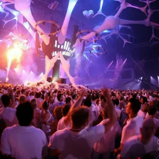 💃 15a9edd5 fiesta, rave, baile, multitud, vida nocturna, música telegram sticker