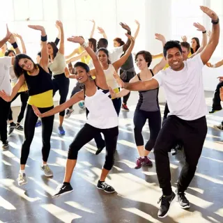 💃 3b08f99b baile, fitness, ejercicio, grupo, interior telegram sticker