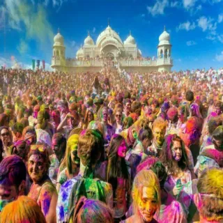 😍 5720b317 Holi, festival, colores, India, hindú, celebración telegram sticker