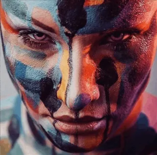 😍 691dda36 cara, maquillaje, arte, retrato, belleza, expresión telegram sticker