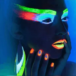 😍 97c04bb6 Neón, Maquillaje, Brillo, Mujer, Belleza, Fluorescente telegram sticker