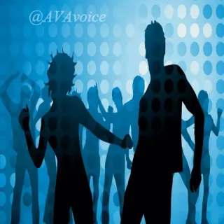 🕺 9b569b6f @AVAvoice baile, fiesta, gente, siluetas, música, entretenimiento telegram sticker