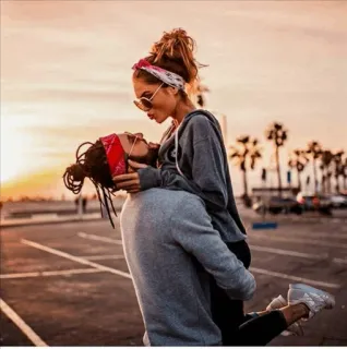 😘 b7b098a5 pareja, amor, romance, relación, atardecer, playa telegram sticker