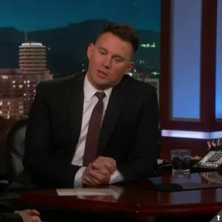 🍂 4ae77eab mężczyzna, garnitur, celebryta, talk show telegram sticker