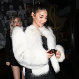 🐞 46626cfe 女性, 皮草大衣, 时尚, 风格, 名人, 夜生活 telegram sticker