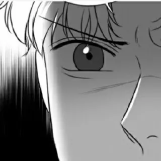 😠 c02c0169 ตา, ใบหน้า, ภาพระยะใกล้, สีเดียว, แสงจ้า telegram sticker