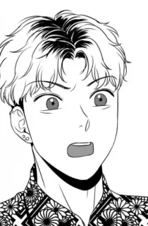 😨 2d5a42dd 漫画, 动漫, 脸, 表情, 肖像, 人物, 男孩 telegram sticker