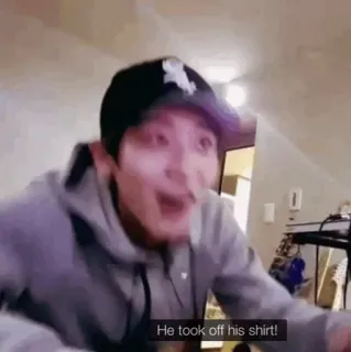 😍 8871c27a He took off his shirt! telegram sticker