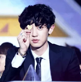 ❤️ d0679ec2 Chanyeol K-Pop, Sänger, Idol, Asiatisch, Promi, Musiker telegram sticker