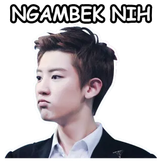 😕 0d7bdf9f NGAMBEK NIH persona, coreano, hombre, cara, expresión, puchero, pegatina telegram sticker