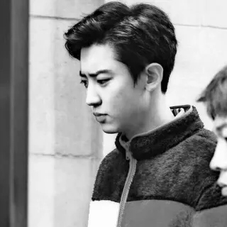〰 c5717f0d pria, potret, hitam putih, aktor, orang, korea telegram sticker