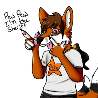 🔫 abc785a0 There Was An Attempt vos, furry, cartoon, poging, antropomorf, ster, personage telegram sticker