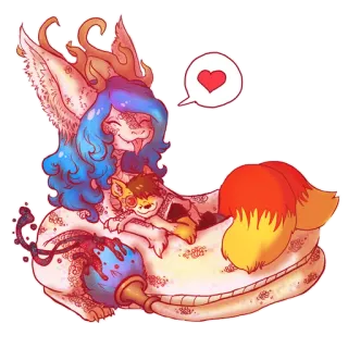 🐉 5bb3c088 괴물, 판타지 생물, 사랑, 귀여운, 만화, 동물 telegram sticker