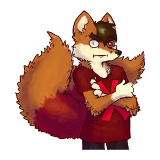 😡 bf781a24 여우, 퍼리, 의인화, 캐릭터, 만화, 동물, 아트 telegram sticker