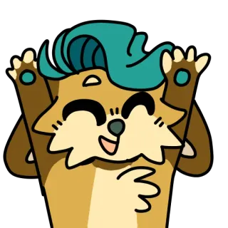 😄 16b1a6ab การ์ตูน, มีความสุข, น่ารัก, ตัวละคร, สัตว์ telegram sticker