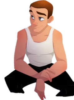 🙂 4e73eead personaje, dibujo animado, ilustración, hombre telegram sticker