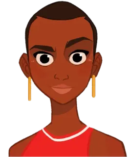 😠 5ff4b206 mujer, retrato, ilustración, personaje, femenina, persona telegram sticker