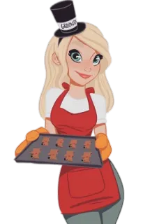 🍪 e4af240b grandpa hornear, abuelo, galletas, rubia, sombrero de copa, delantal, lindo, dulce telegram sticker