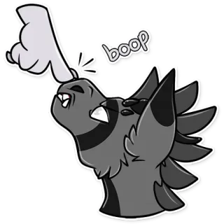 🤨 039c2ae5 boop 만화, 동물, 코, 부, 귀여운, 디지털 아트 telegram sticker